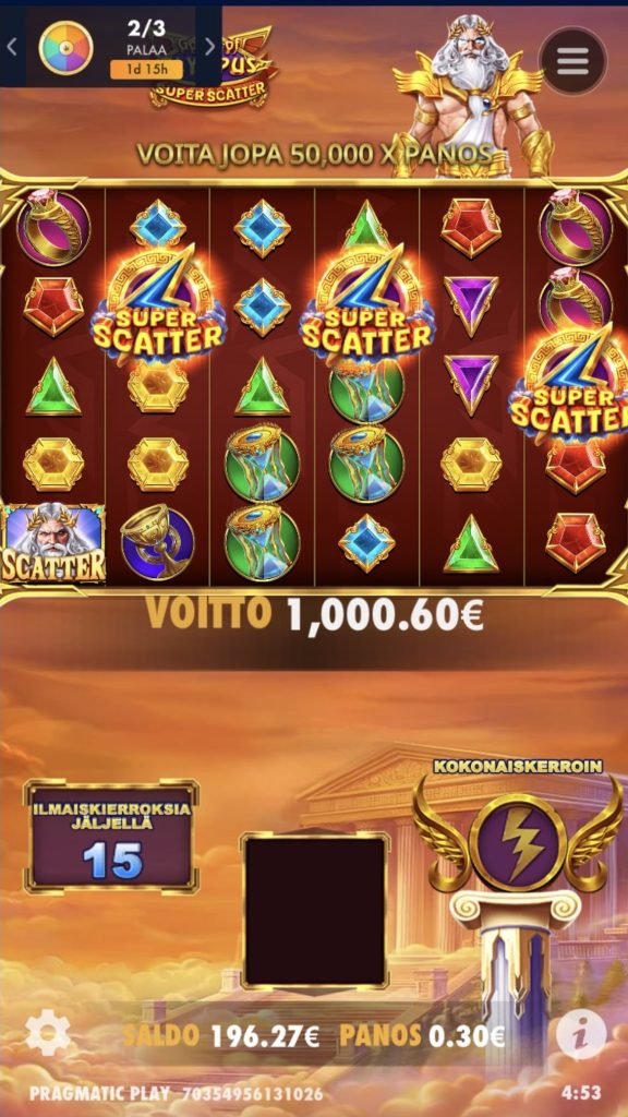 Gates of Olympus Super Scatter spielen